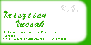 krisztian vucsak business card